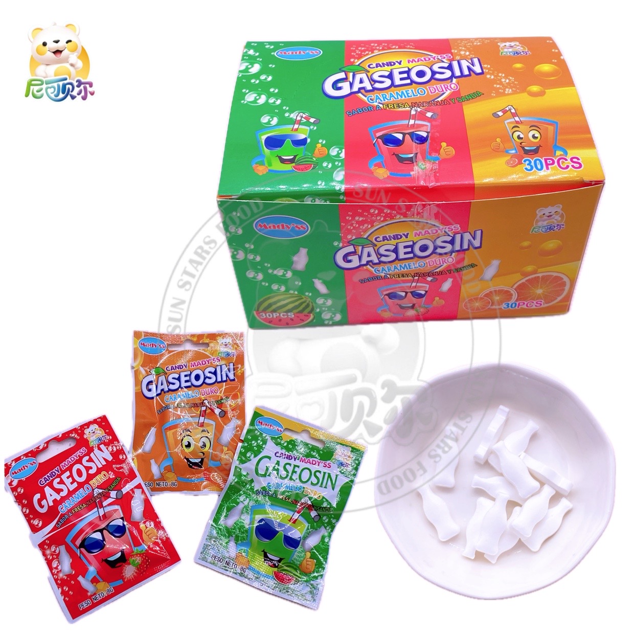 Mini Soda Can Candy Bottle Cola-Flavored Sweet Fruity Hard Candy Pressed Tablet Lollipop Coated with Sugar Packaged in Box-H409