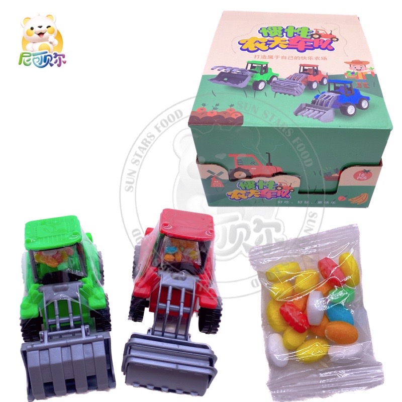 Candy Assembly Engineering Team Digging Car Diy pressed candy Candy Toys-T533