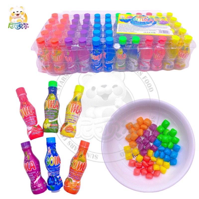 Wholesale Soda Small Mouth Bottle Candy With Fruit Flavor Gum bubble gum-G391