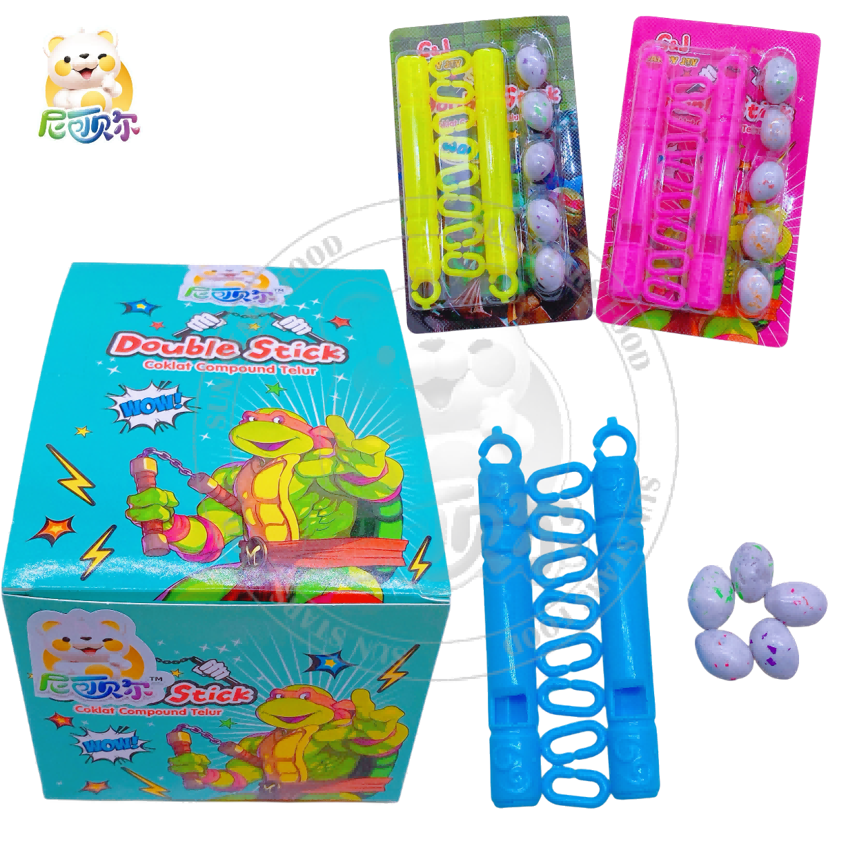 Chinese Manufacturer's Premium Dinosaur Egg Bubble Gum Unisex PVC Cartoon Toy with Musical Flute Soft Candy for Promotions-T607