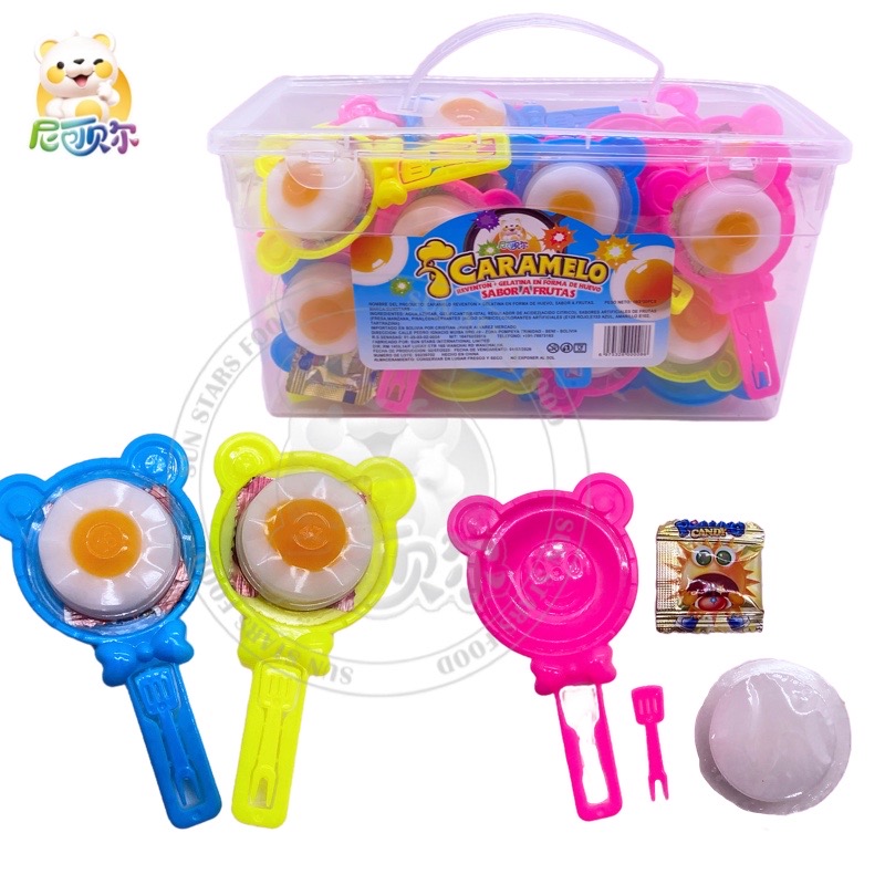 New Design Fry Egg Jelly Pudding With Sweet Popping Powder Candy-J139