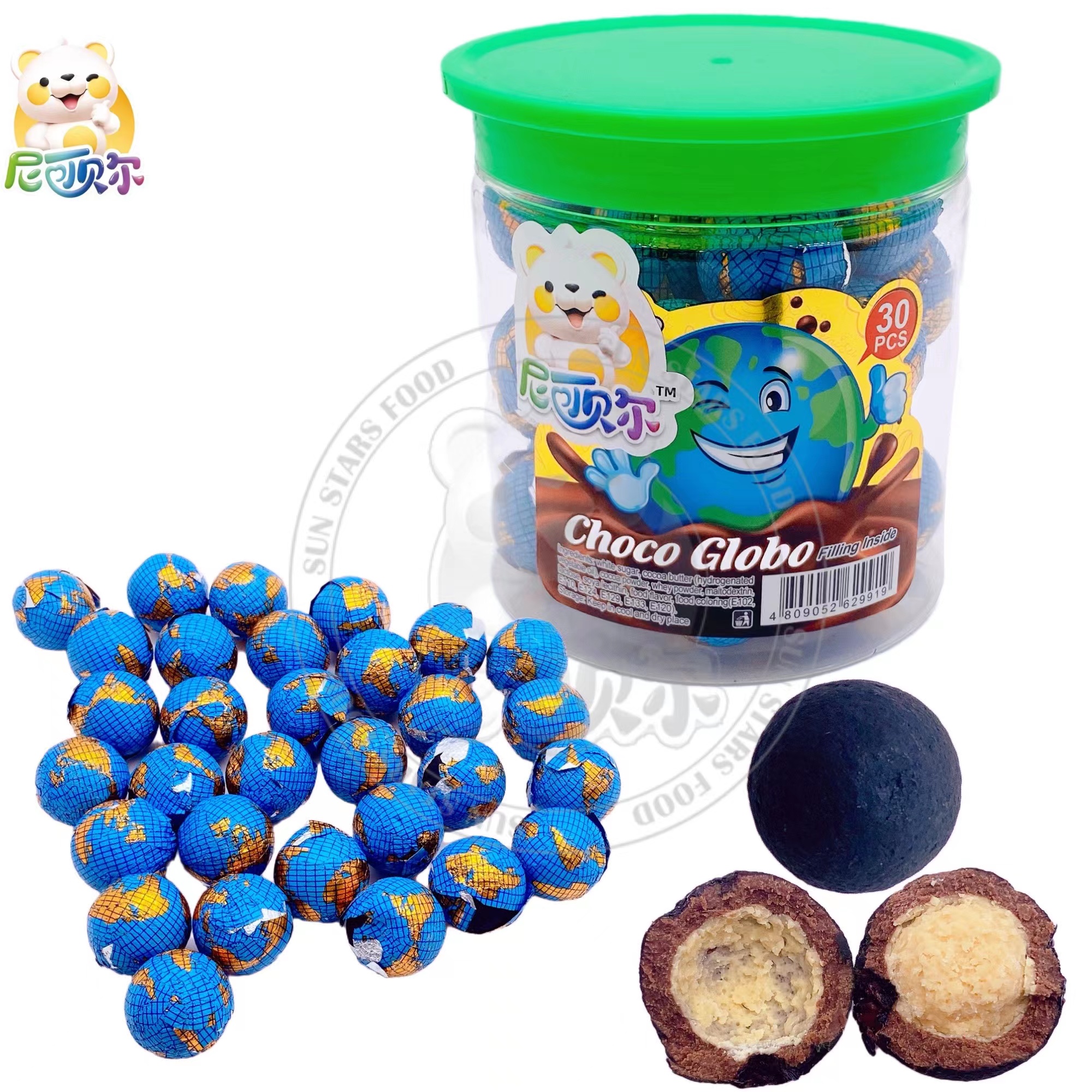 The Earth Foil Wrapped Pack Chocolate Ball Foil Chocolate Bal-C441