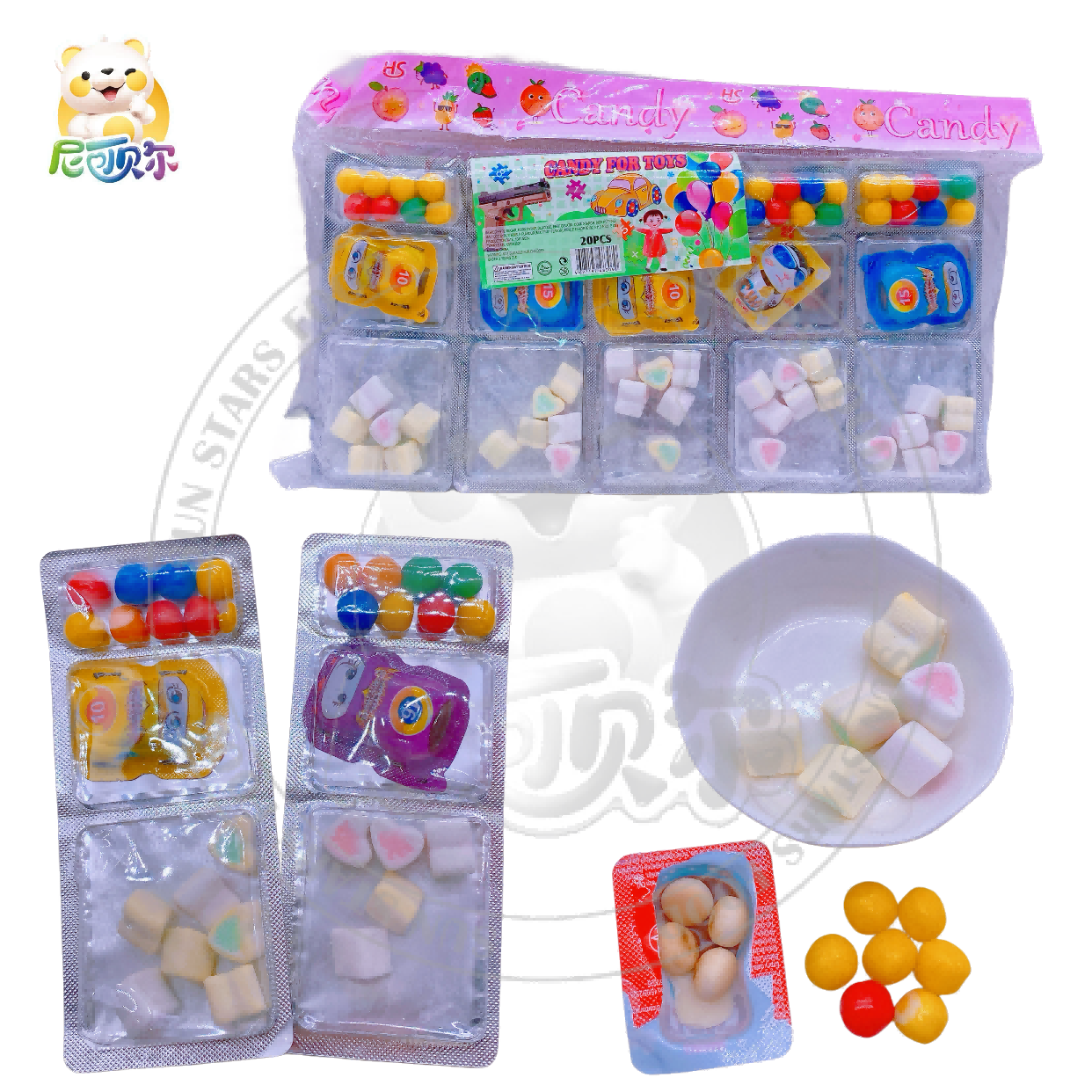 China Toy Candy Manufacturer Plastic Bullet Toy Car Shape Chocolate Planet Cup Marshmallow Colored Hard Candy Toy Candy-T590