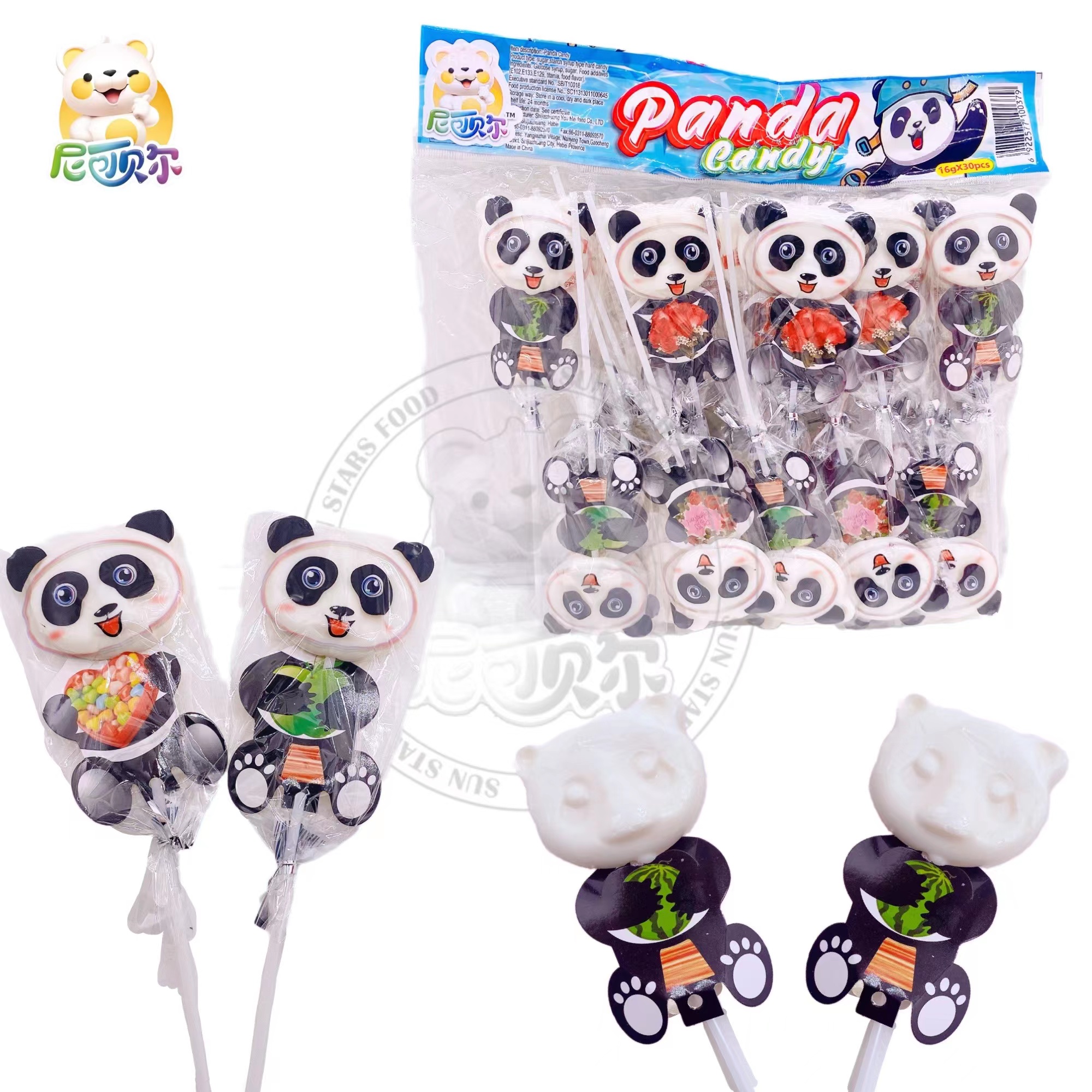 Chinese panda shaped milk lollipop-L283