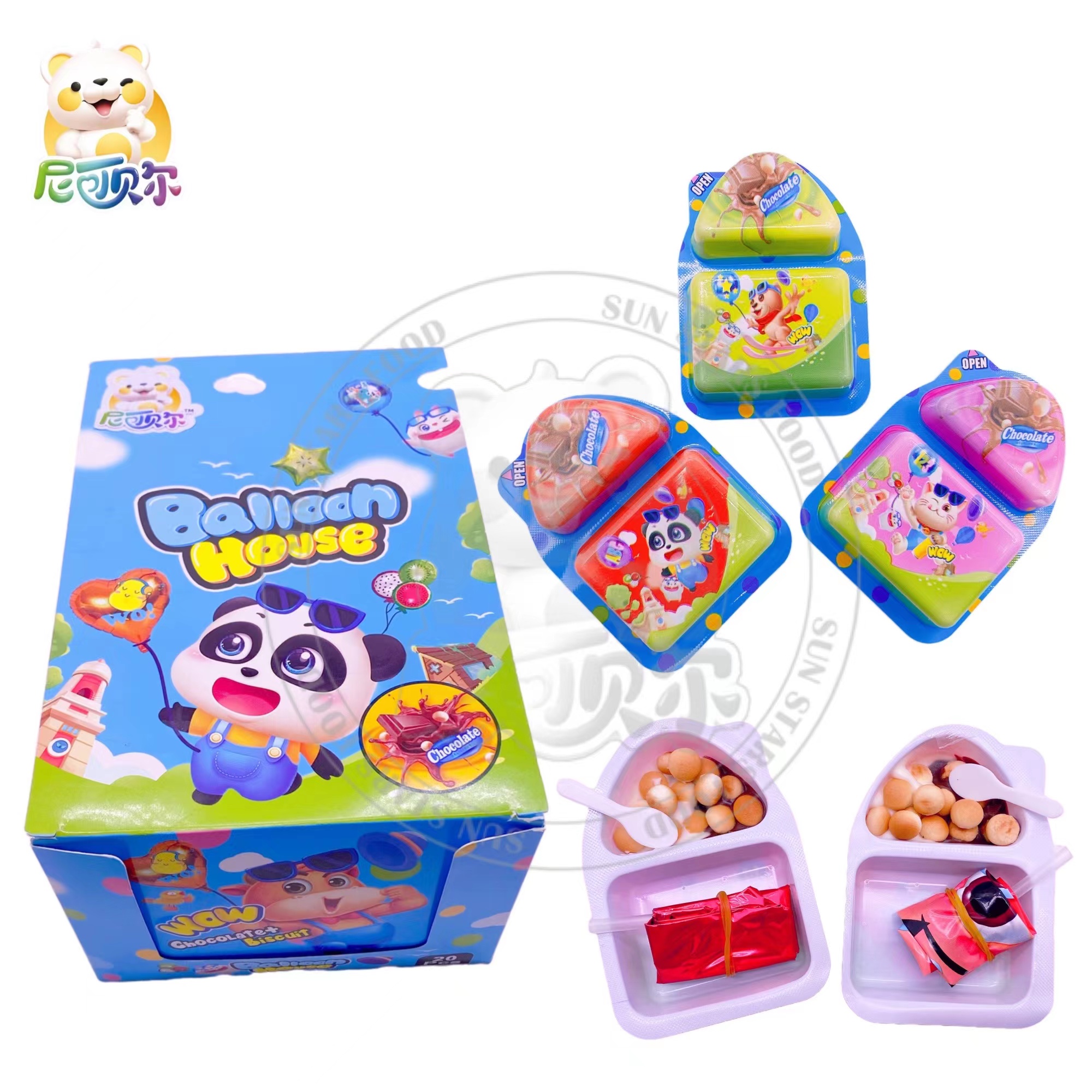 Halal Surprise Chocolate Cookie Ball with Balloon Toy Candy-C463