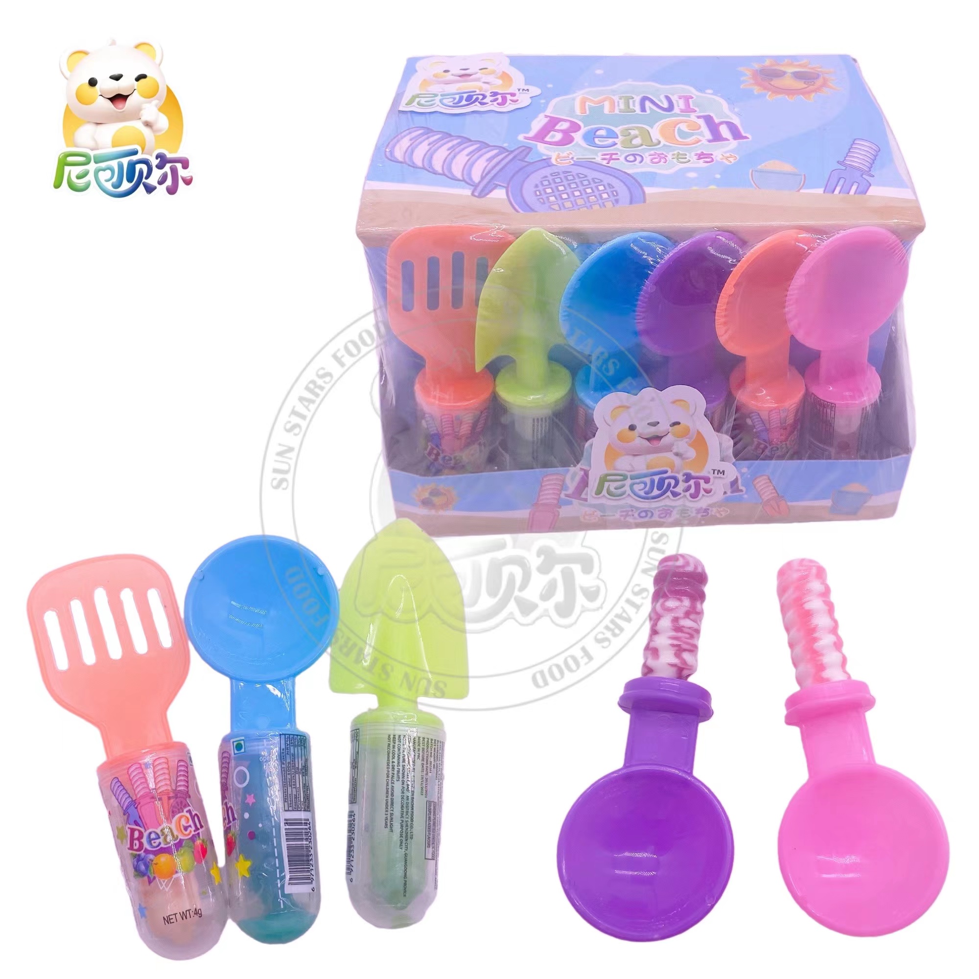 China wholesale children sand shovel beach toys lollipop sweet fruity pacifier nipple candy-T431