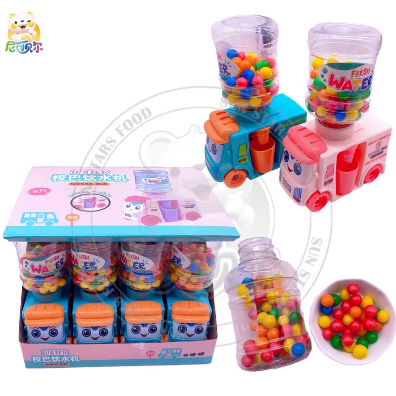 New Arrival Candy Toys Custom Mini Water Dispenser Car Sweet Candy Filled Toys Kids-T517