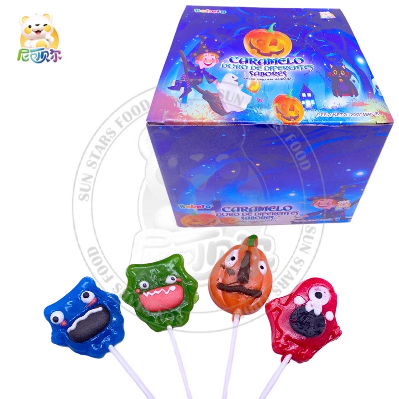 Creative Funny Halloween Pumpkin Lollipop And Tricky Bulk Scary Skull Candy-W015