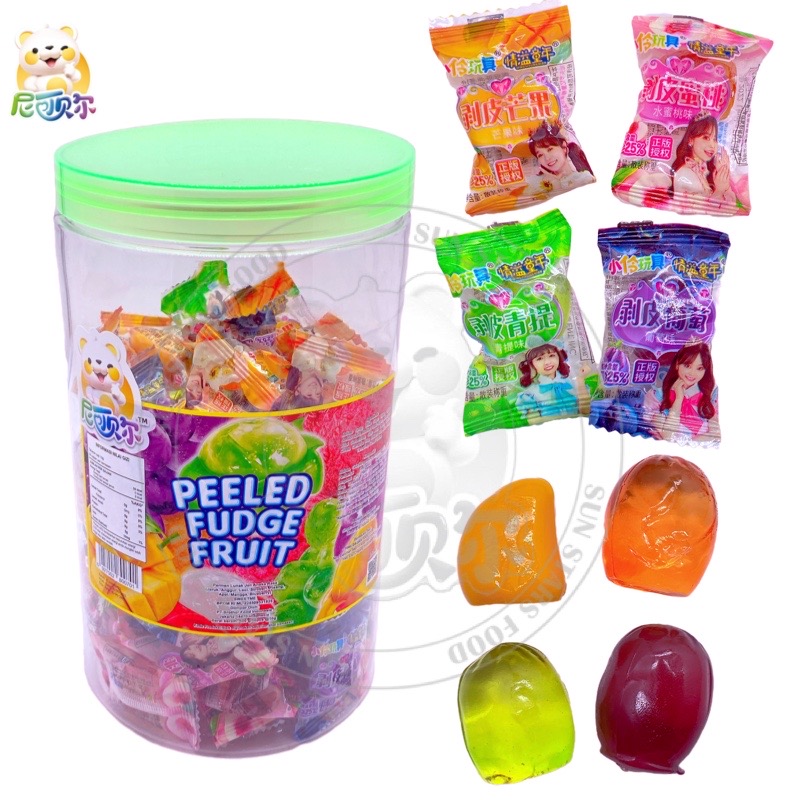 Wholesale Peelable Peach Candy Flavor Fruit Halal Soft Candy Fruit Candy-G286