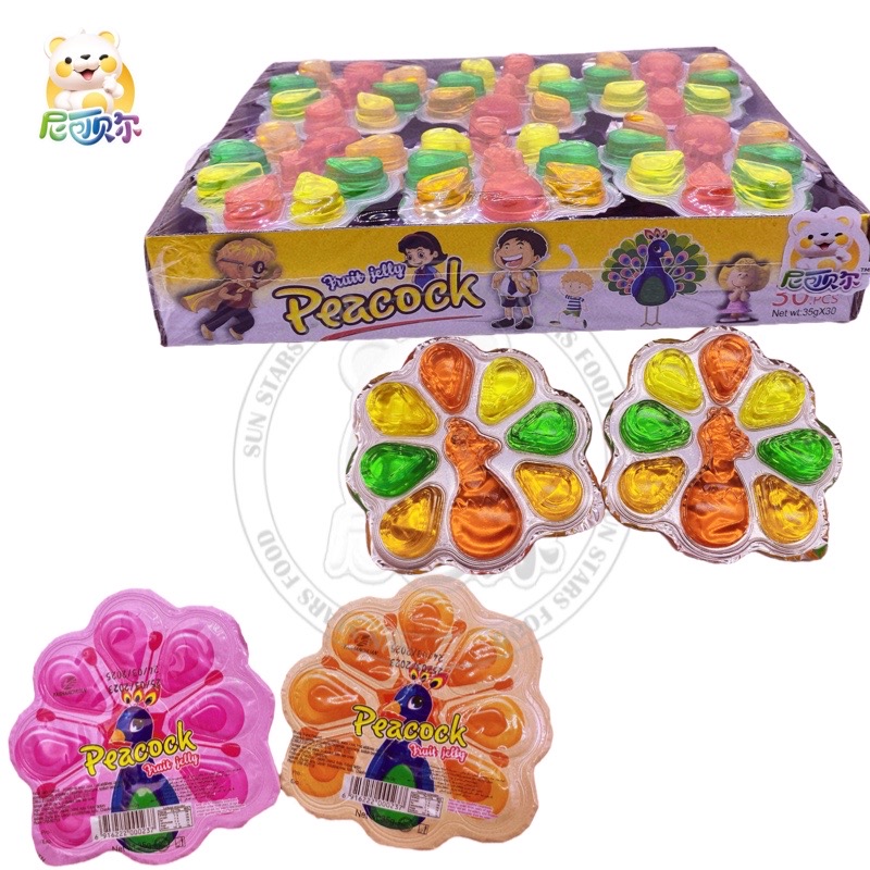 Lowest Price In 2023 Net Red Leisure Ready To Eat Jelly Wholesale Sweet And Fruity Snacks Cartoon Peacock Jelly Pudding-J117