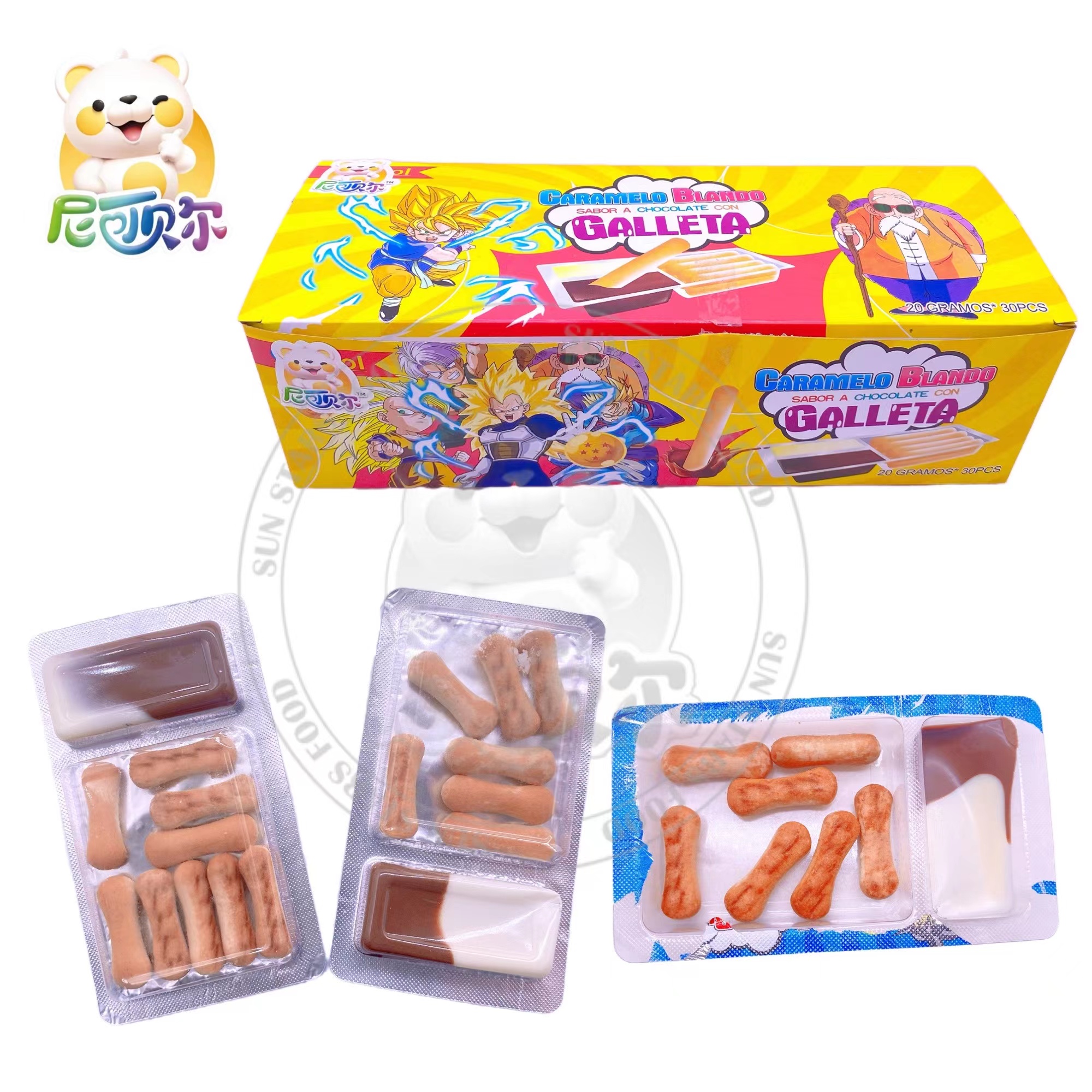 Funny Stick Biscuit Confectionery With Chocolate Jam-C476