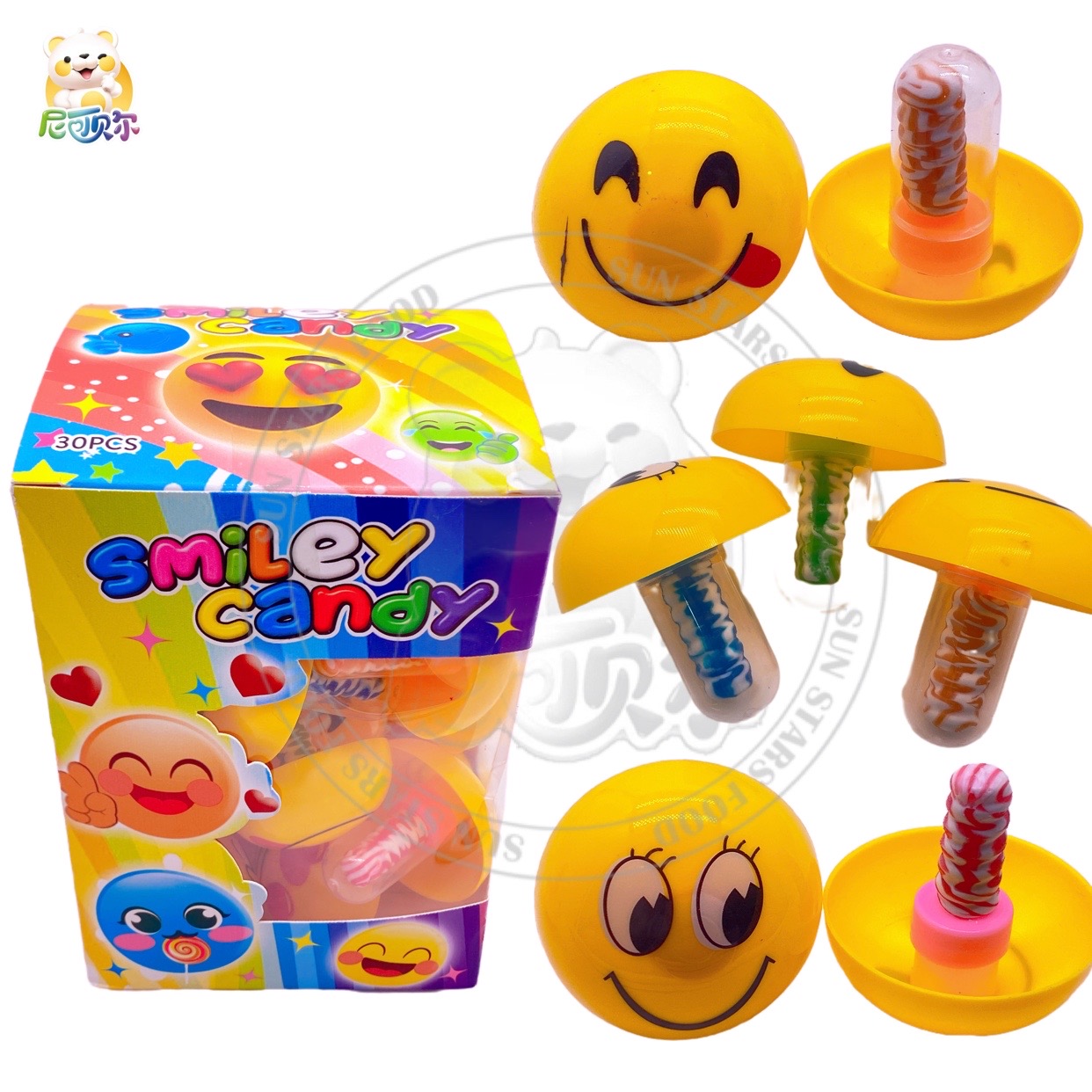 Halal Funny Smiling Expression Nipple Lollipop Hard Candy Sweet With Fruit Flavor-H387