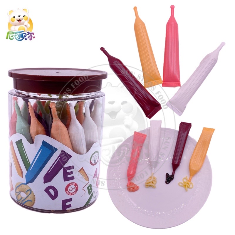 Creative Colorful Magic Squeeze Painting Skillful Sauce Pen Mix Flavor Jam Liquid Chocolate Candy-C482