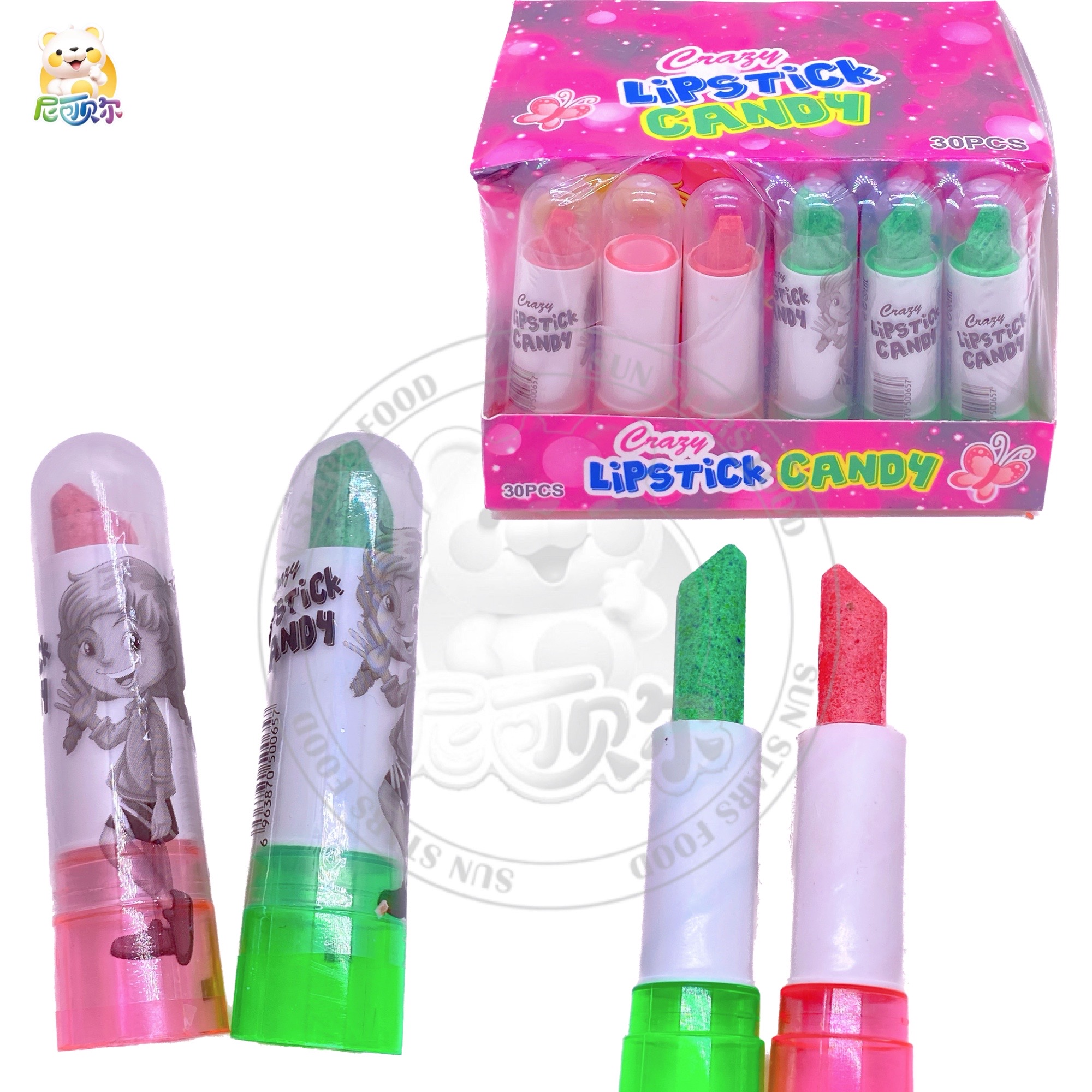 Halal Good Taste Crazy Lipstick Candy Hard Candies Lollipops-T546