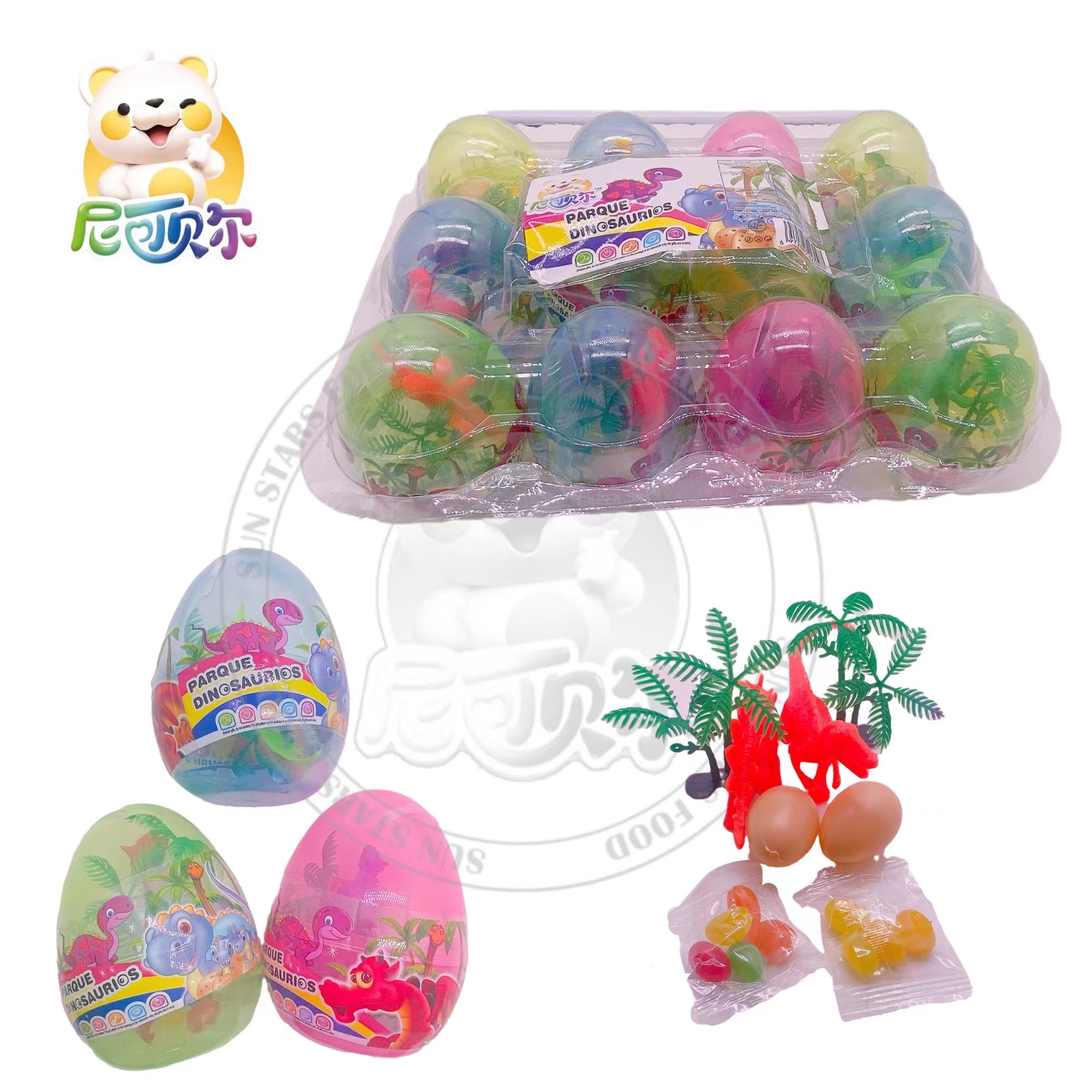 China Wholesale Kids Love Funny Surprise Toys Candy Dinosaur Eggs Plastic Dinosaur Toys and Candies-T421