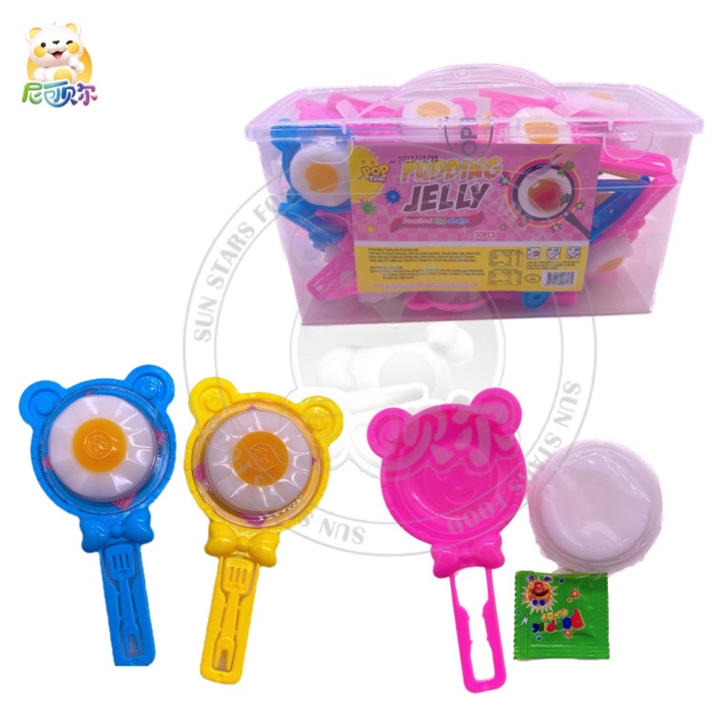 New Design Fry Egg Jelly Pudding With Sweet Popping Powder Candy-J151