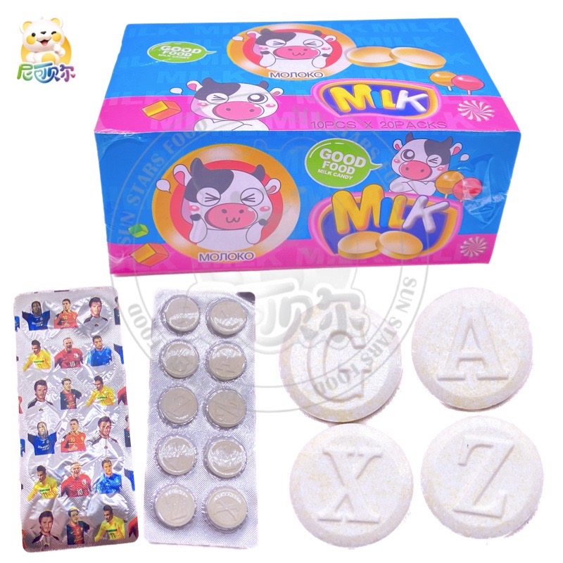 Blister Milk Flavor Dextrose Pressed Tablet Candy Confectionery Dry Milk Candy /tablet Press /tablet Candy Milk Tablet-H401
