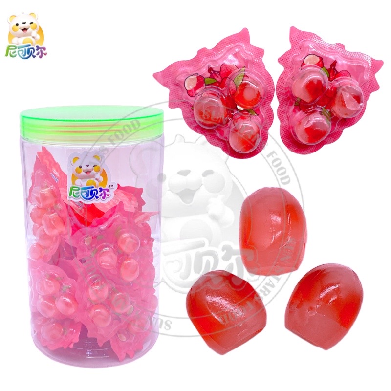 Wally Peach Fruit Permen Murah Sweet Candy Food Confectionery Bonbon Jelly Ball Gummy Candies-G290
