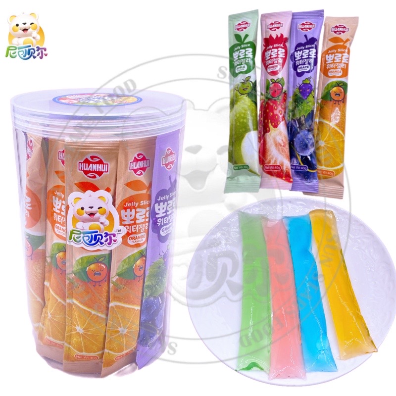 Long Jelly Stick Sweet Fruity Tastes Halal Assorted Stick Jelly-J121