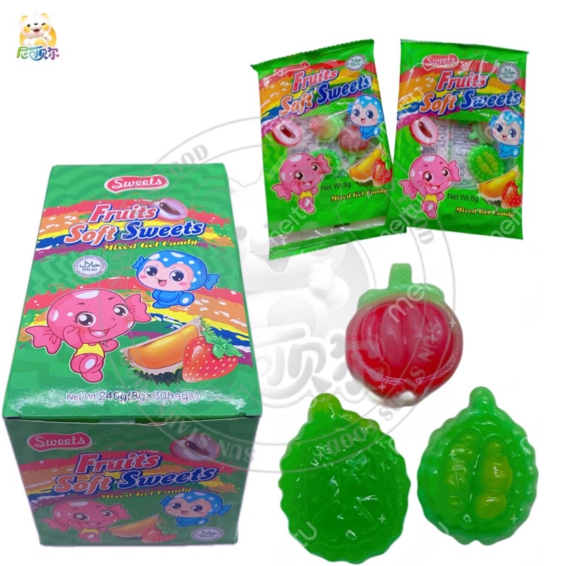 Wholesale High Quality 4D Colorful Gummy Candy Fruit-Shaped Balls in Bottle Packaging Fruity Juice Flavor by Manufacturer-G362