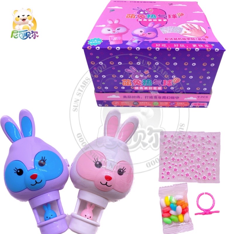 Surprise Gift Toy Candy Sweet For Kids Diy Hot-air Balloon Rabbit Candy Filling Toys-T531