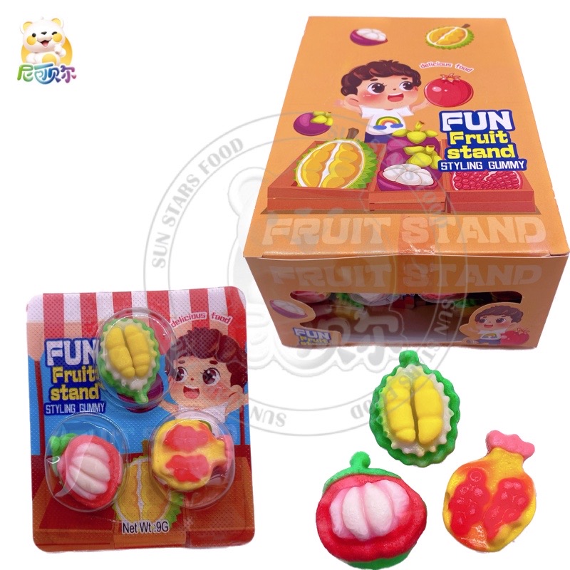 Hot Selling Funny Different Fruit Shape Halal Colourful Sweet Fruit Flavor Gummy Candy-G332