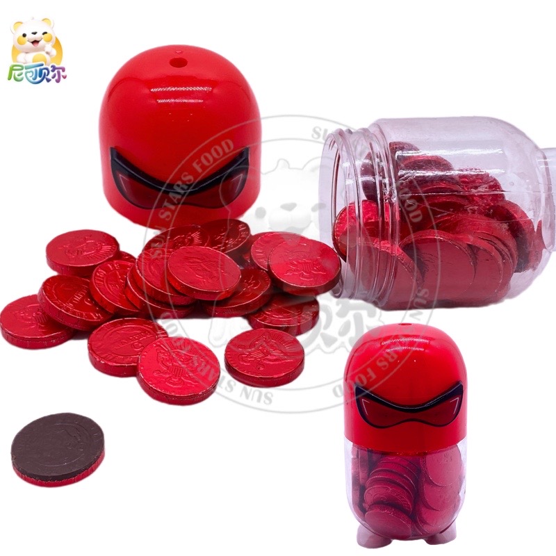 Factory Wholesale Customization Halal Alien Bottled High Quality Gold Coins Chocolate Coins-C527