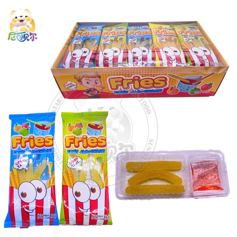 Quality Wholesale Halal Sweets And Candies Fries Gummy With Jam-G307