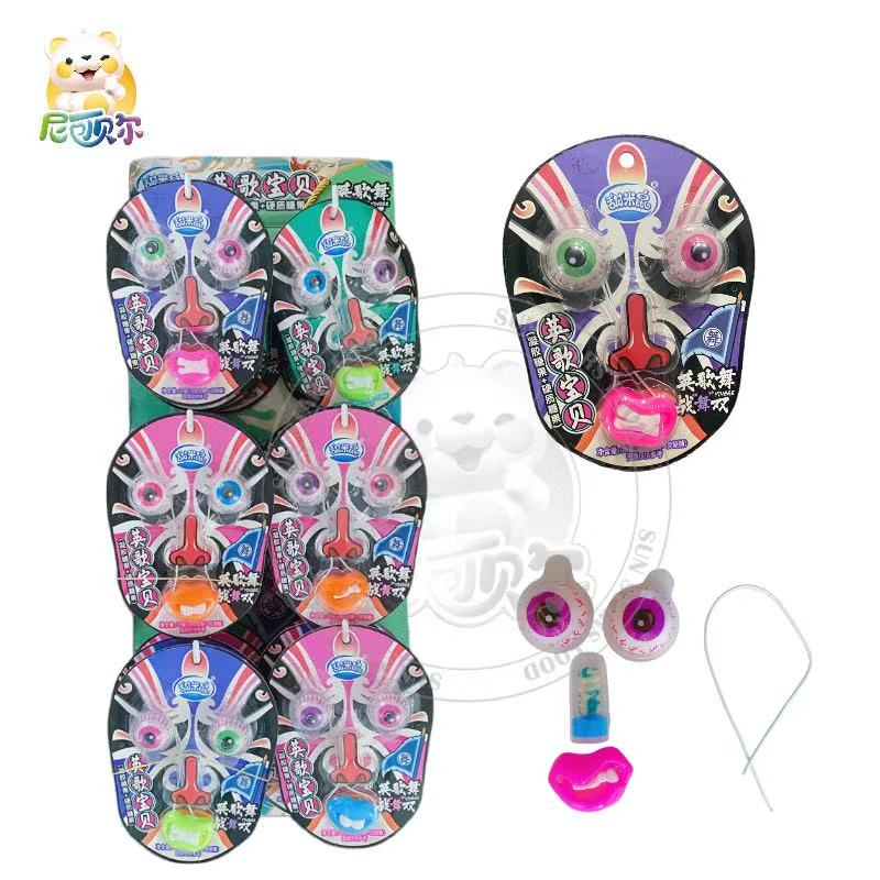 Monster Face Gummy Candy Set - Novelty Eye/Nose/Lip Shaped Jelly Sweets | Fun Character Snack with Assorted Fruit Flavors