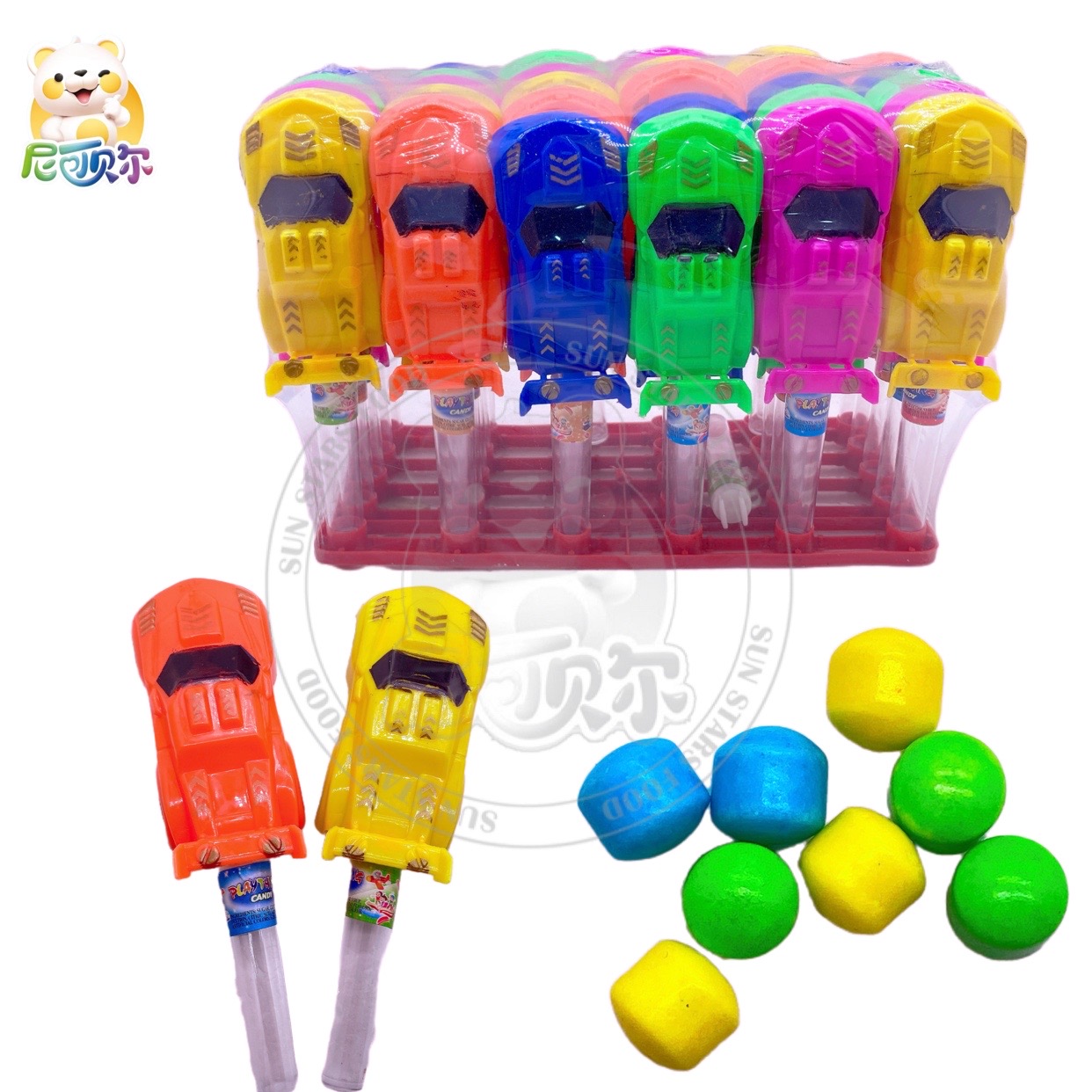 Roadster Toy With Fruity Pressed Hard Candy-T478