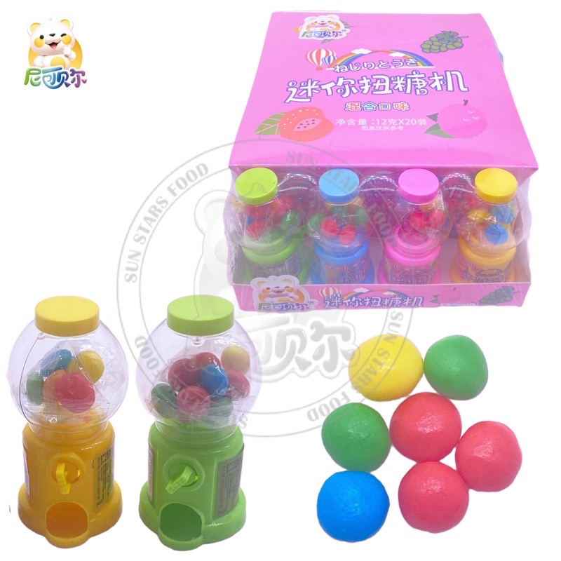 Hot Selling Candy Dispenser Toy Mini Lottery Machine Fruit-flavored Color Compressed Candy-T512