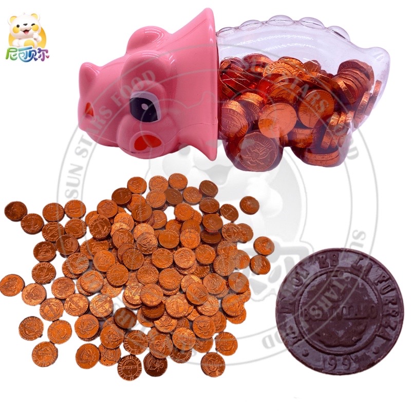 High Quality Golden Chocolate Coin Dinosaur Bottled-C510