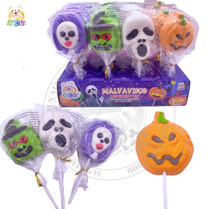 Halloween Cartoon Lollipop Big Halloween Marshmallow Lollipop-W013