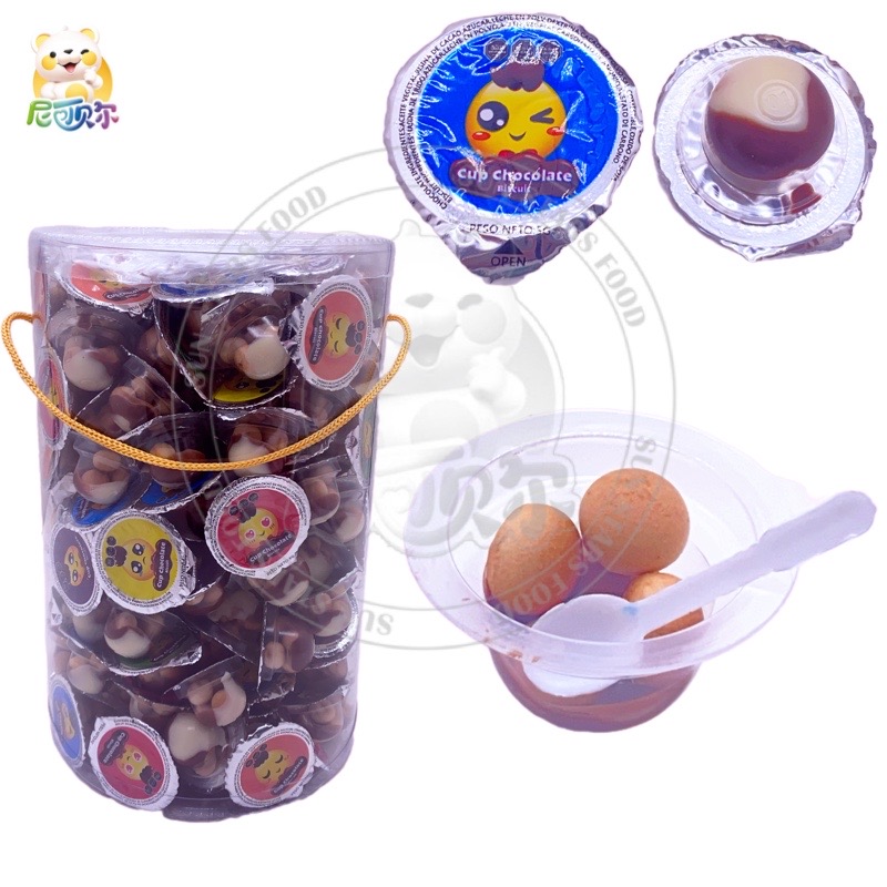 Best Selling Mini Chocolate Biscuit Cup Tasty Star Cup Milk Chocolate Cartons From Low-fat Multi Flavors-C534