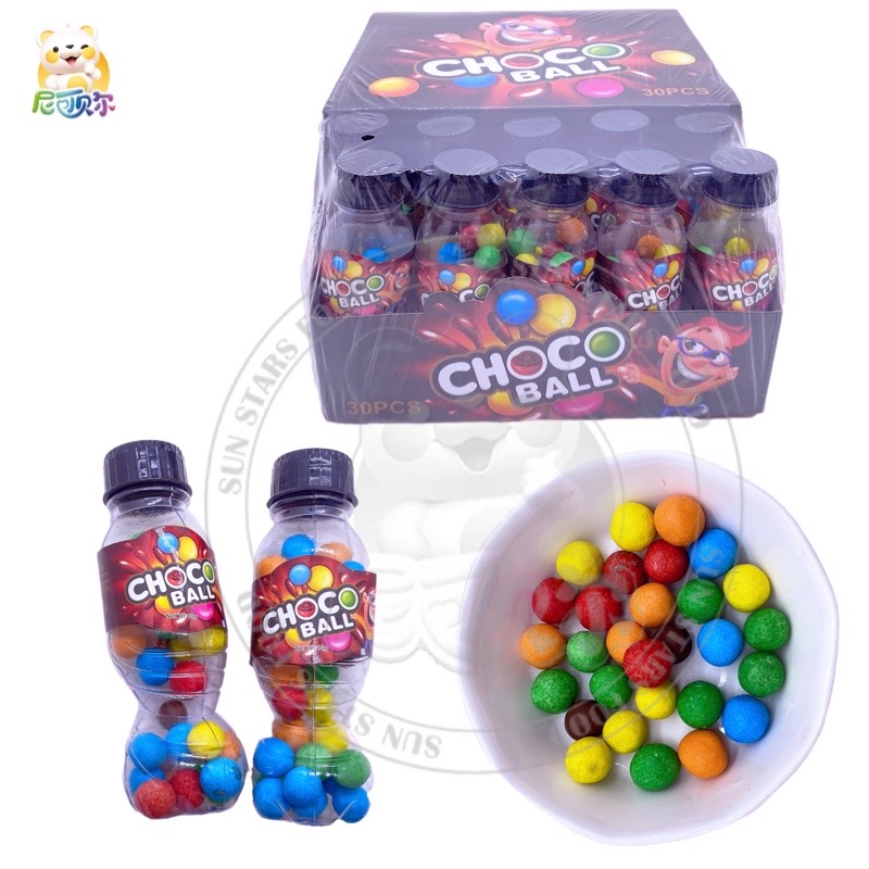 Drink Bottle Ball Shape Compound Chocolate Candy Sweet Colorful Chocolate Ball Beans-C486