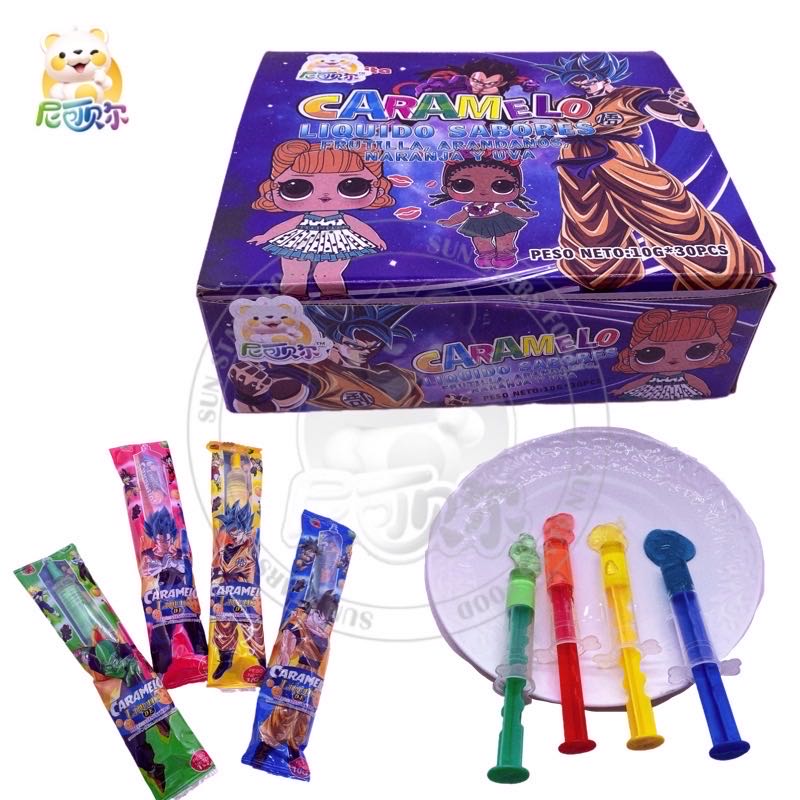 Funny Syringe Toy Jam Candy Mix Fruit Flavor Confectionery Jelly Sweet Super Liquid Syringe Candy-S136
