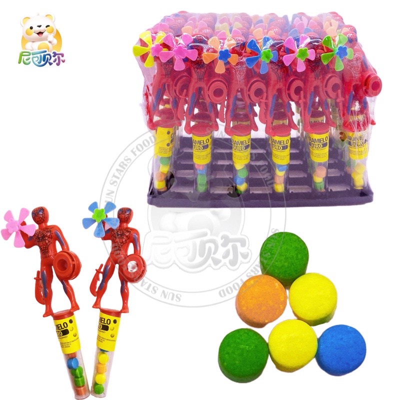 New Cartoon Spider Shape Plastic With Fan Toy For Kids-T497