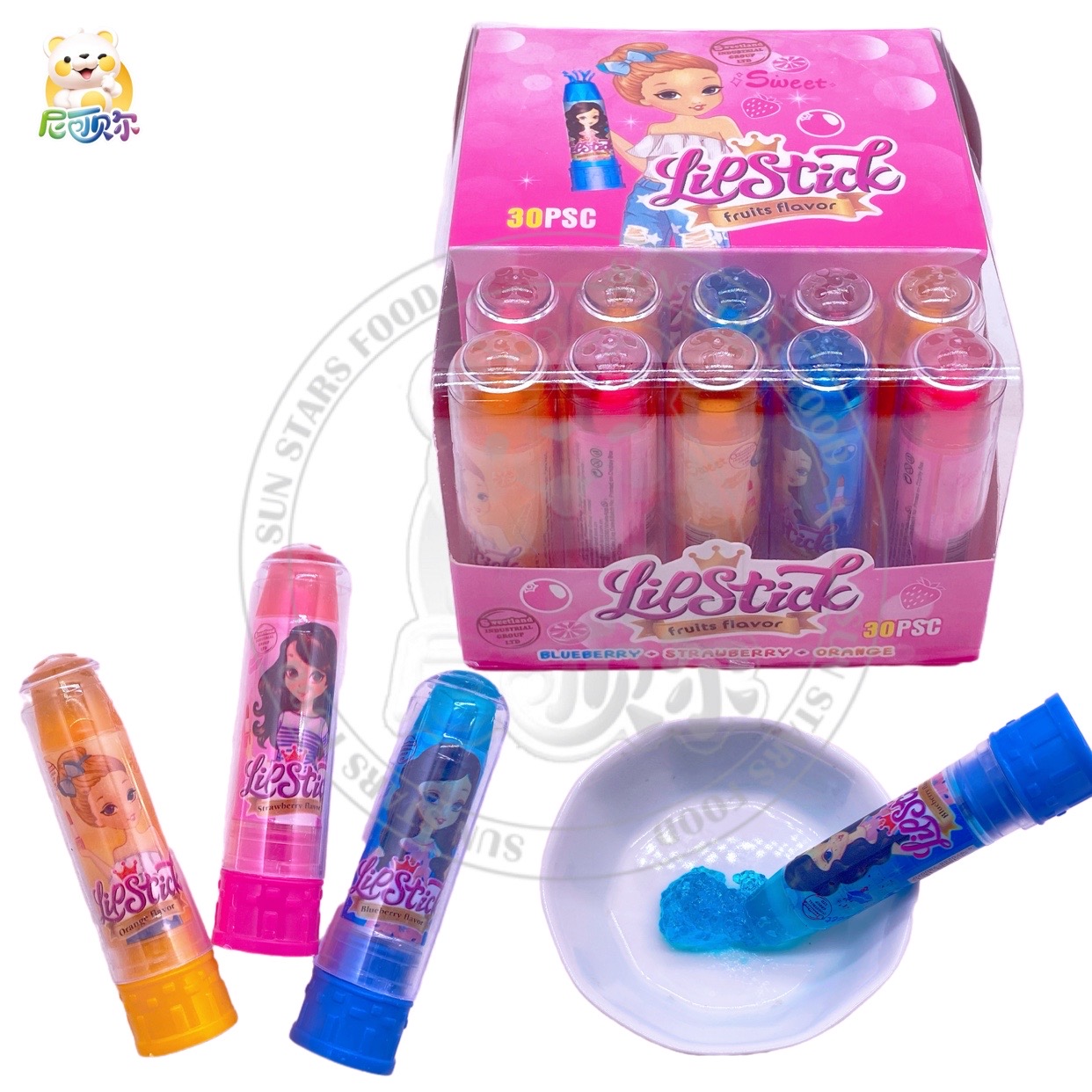 Lipstick Magic Hair Sour Fruit Jam Liquid Jelly Gel Candy Sweets-J128