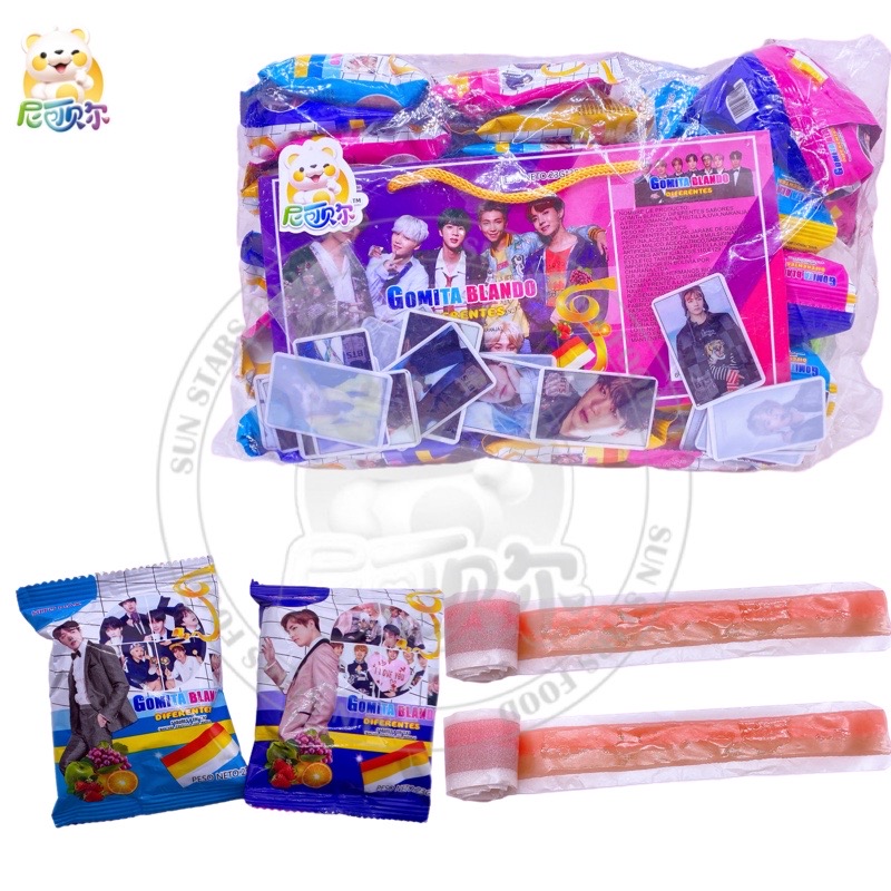 New Product Chewing Gummy Jelly Candy Roll Bulk High Quality Soft Sweets Fruit Juice Jelly Gummy Candy Roll-G269