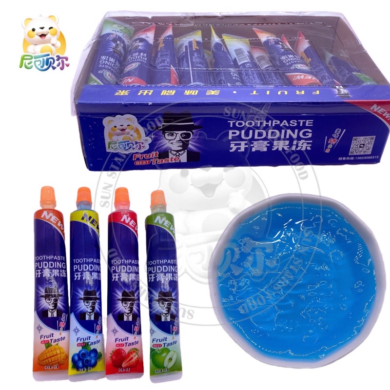 Hot Selling Black Toothpaste Jelly Multicolor Mixed Fruit Flavor Jelly Snacks Of Kids-J126