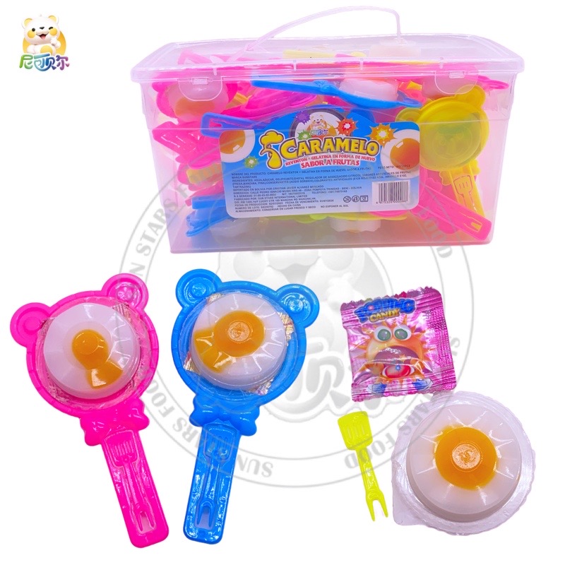 New Design Fry Egg Jelly Pudding With Sweet Popping Powder Candy-J145