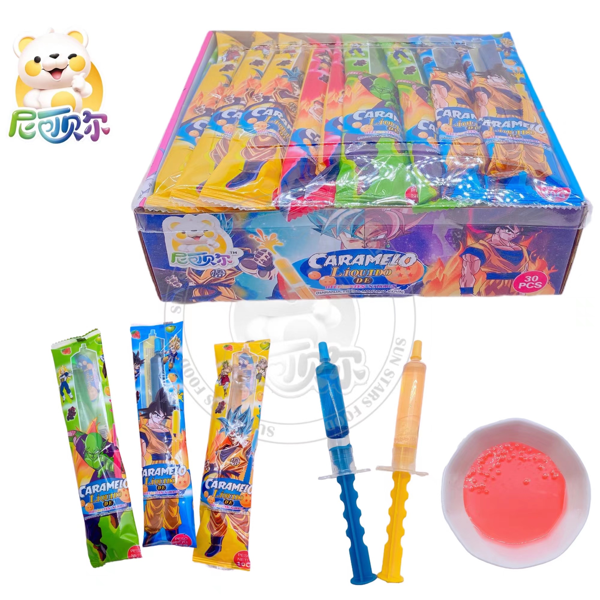 Wholesale Customized Syringe Shape Multicolor Fruity Liquid Candy-S125