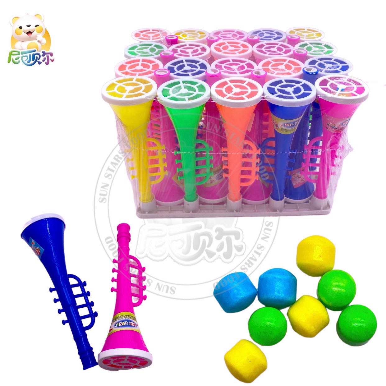 Plastic Sound Small Speakers Candy Mini Toy Trumpets For Kids Toy Candy-T468