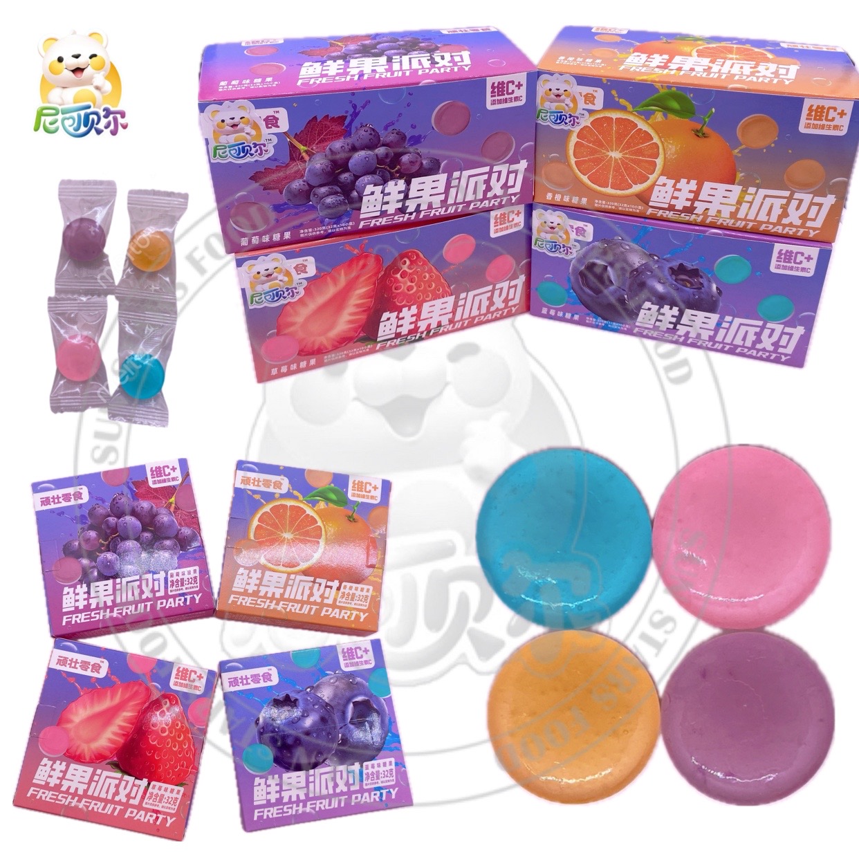 Delicious Vitamin Pressed Candy Customized Flavors Fruit Hard Candy Sticks Manufacturer-made-H411